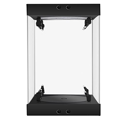 LED 照明付きアクリル フィギュアケース、卓上 コレクションケース 、キューブディスプレイケース アクションフィギュアおもちゃ用防塵保護ショーケース (Size : 30CM)