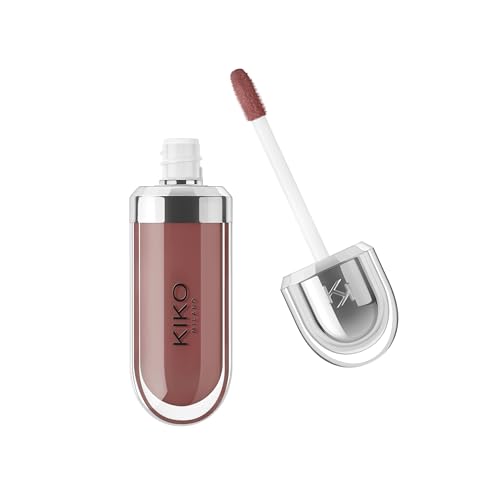 Kiko Milano 3D Hydra Lip Gloss High Shine Hydrating Plumping Non-Sticky Moisturizing Lip Makeup 21 Brun Rose 6.5ml