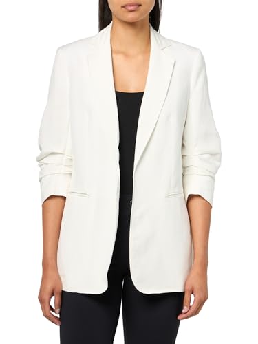 Anne Klein Women's Linen Notch Collar Jacket W Rouched Slee