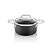 TECHEF - Onyx Collection - 2.8 quart Soup Pot with Glass Lid, Coated with New Teflon Platinum Non-Stick Coating (PFOA Free), 2.75 quart, Black