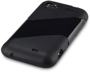 HTC SENSATION 4G / SENSATION XE GEL SKIN CASE - SOLID BLACK, WITH QUBITS-BRANDED MICROFIBER CLEANING CLOTH