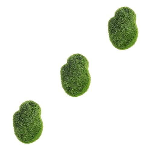 VILLCASE 3pcs Balls Decorative Faux Moss for Floral Pieces Vases Fillers Realistic (Size S)