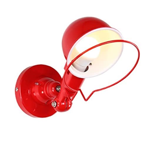 Sconce Fixture Amen Retro Industrial Wind Aisle Outdoor Wall Wrought Iron Crestaurant Internet Cpersonality Creative Wall Lamp Family and Kitchen Tools and Home Improvement Indoor/Red