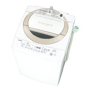 美品【 TOSHIBA 】東芝 マジックドラム 洗濯7.0kg 全自動洗濯機 DDインバーター フラットなガラストップデザイン AW-7D5 マジックドラム 中古 3ヶ月保証付き 東芝 7.0kg 全自動洗濯機 AW-7D5-W