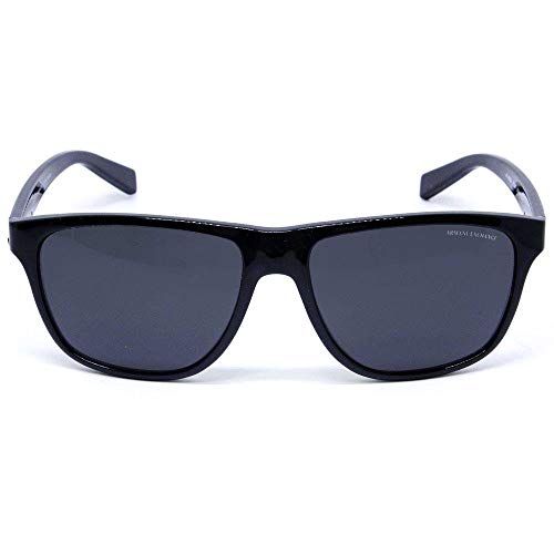 Armani Exchange AX4052SL 815887 Preto Polido Lente Cinza Tam 58