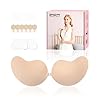 Sticky Bra Push Up Backless Bras Strapless Stick on Bra Invisible Adhesive Bra with Nipple Covers for Women