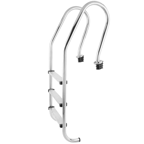Escalera para piscina de 3 peldaños de acero inoxidable miniatura 3