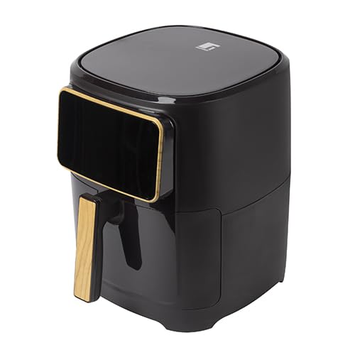 BERGNER CHARCOAL - PFAS-Freie Heißluftfritteuse 1800W 6.9L - 8 Kochprogramme - Air Fryer mit Keramikbeschichtung - Temperatureinstellung 80-200°C - Timer bis zu 30 min - Gesundes & Ölfreies braten – Bild 3