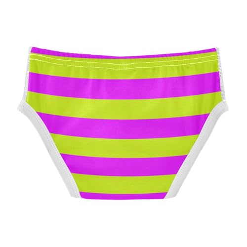 Green Hot Pink Stripe Toddler Boy's Underwear 2T2