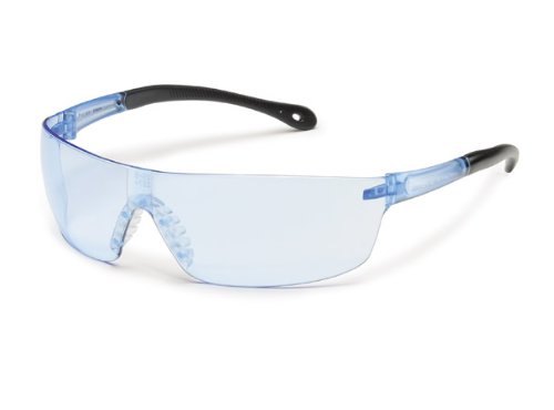 Gateway Safety 4476 StarLite Squared Ultra-Light Safety Glasses, Pacific Blue Lens, Blue Temple (Pack of 10)