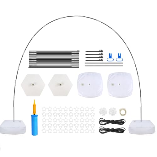 Adjustable Balloon Arch Stand Frame, Balloon Garland Arch Stand Kit with Base, Balloons Garland Kit, Balloons Holder for Wedding, Birthday, Baby Shower, Party, Graduation, Halloween, Christmas, Easter