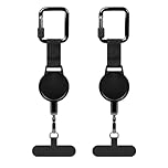 Nlsqw Retractable Phones Lanyard, Phone Strap Anti Theft, 2 Pcs Phone Lanyard with Metal Tether Tab, Mobile Phones Lanyards Compatible Most Smartphones, for Outdoor Hiking Cycling