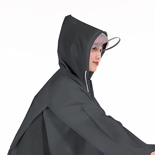 KKYOYRE Poncho de chuva adulto EVA respirável com capuz capa de chuva para ciclismo ao ar livre capa