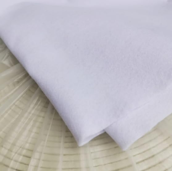 YYCRAFT 1 Yards Soft Felt by The Yard Fabric 74 Inch Wide 1.6mm Thick DIY Arts & Crafts Sewing-White