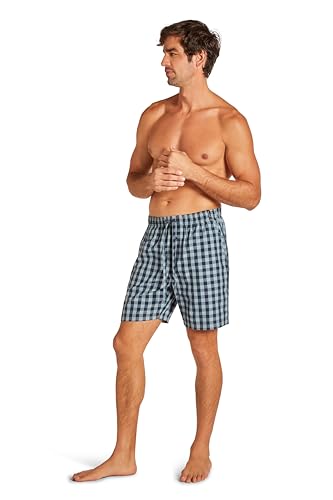 TAHARI Woven Pajama Shorts for Men – Lightweight Poplin Cotton Sleepwear with Drawstrings and Pockets2