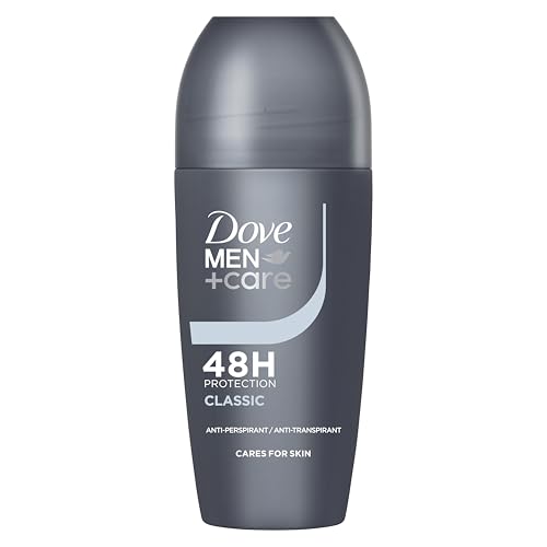 Dove Men, Care Classic Antiperspirant Roll On deodorant for men with long-lasting fragrance for 48h protection and comfort 50 ml