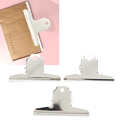 Clipes de buldogue, alça confortável 3 peças de dobradiça de metal para sacos de comida para casa pa