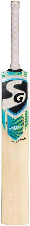 SG T-DOMINOR Kashmir Willow Cricket Bat for Tennis Ball | Lightweight Scoop Design | Aerodynamic Shape | Standard Size