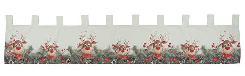 Raebel Scheibengardine Weihnachten Bistrogardine Weihnachten Bistrogardine Elch Nase Rot 100% Polyester Blickdicht (30x150 cm) Raebel Scheibengardine Weihnachten Bistrogardine Weihnachten Bistrogardine Elch Nase Rot 100% Polyester Blickdicht (30x150 cm)
