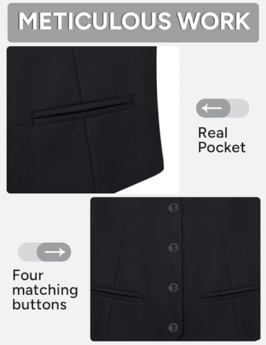 Image of Boy's 4 Button Formal Suit Vest with Tie