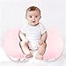 Jundetye Nursing Pillow Cover, Ultra Soft Breastfeeding Pillow Covers for Newborn Baby Boys and Girls, Easy Removal and Machine Washable Slipcover, 1 Pillowcase Only (Pink Rose)