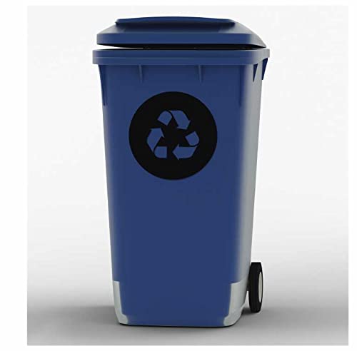 Recycle And Trash Sticker Logo Style 2 (11In X11In) Symbol To Organize Trash Cans Or Garbage Containers And Walls - Large Black Matte Vinyl Decal Sticker #TOP3