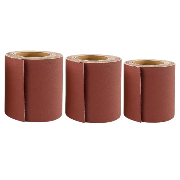 Garden Mile 3 x 10m 60 80 120 Grit Sandpaper Roll Sandpaper For Hand Use Or Machine Wet And Dry Sand Paper For Walls Perfect For Sanding Blocks Sanding Pads Sand Paper Pack For Wood Metal Plastic