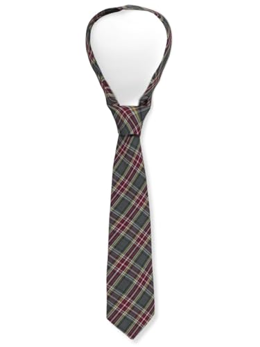 Cookie's Boys' Four-In-Hand Tie - gray/burgundy/gold/white *plaid #43*, one