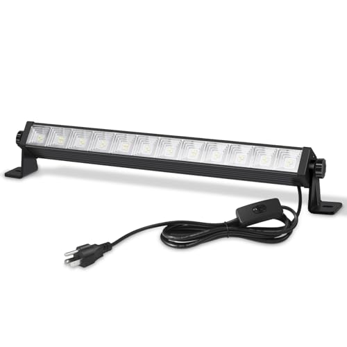 1 Pack 24W LED Shop Lights – 5400 lm 6000 K Daylight, 6.5 ft Plug-in Cord with Inline Switch, 180° Tilt, Graphene Cooled – Linkable Garage, Workshop, Warehouse, Yard Lighting