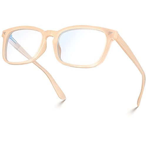 Image of VISOONE Spring Hinge Rectangular Blue Light Blocking Glasses with Anti Computer Glare for Gaming Women and Men Antero