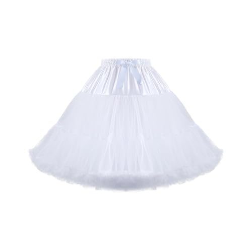 Women Petticoat Skirts Tulle Under Dress Crinoline Puffy Elastic Waist Boneless Underskirt