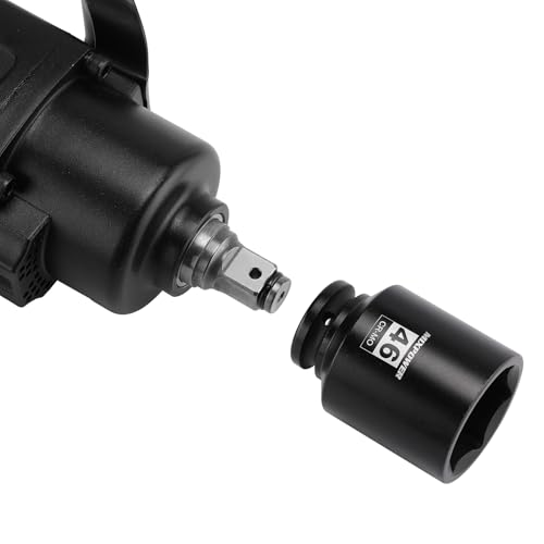 Image of MIXPOWER 3 /4 inch Drive Deep Impact Socket, 46mm, CR-MO, Metric, 6 Point, Axle Nut Impact Grade Socket for Easy Removal