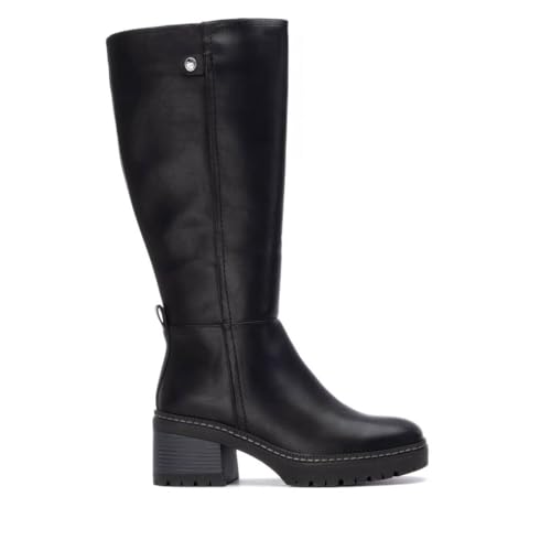 XTI - Bota Mujer Negro - Calzado Cómodo y Versátil - Moda casual - Modelo 14445301 (Talla 39)