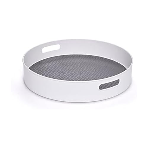 Copco Under-Sink Pantry and Cabinet Organizer, 18-Inch, Revolving Storage Solution, White and Gray