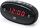 New One CR-100 Uhrenradio mit dimmbarem großem Display, Dual Alarm