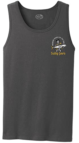 SALTY JOES Men's Ol' Angler Logo Cotton Tank Tops2