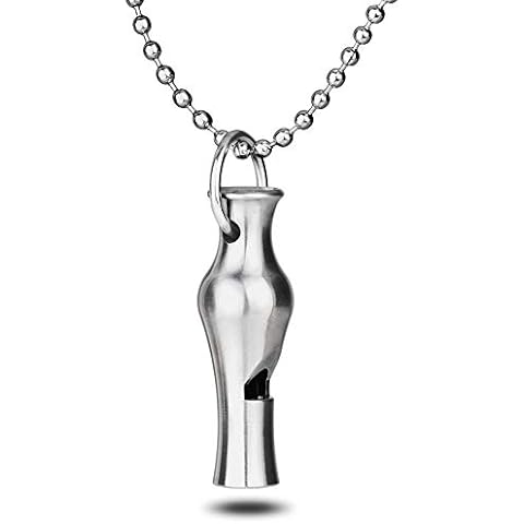 Emergency Sports Whistle Titanium Survival Safety Whistle Referee Coach Whistle with Lanyard Keychain Whistle for Football Dog Training Schools Camping Hiking Boating Fishing Men Women Cover