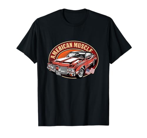 American Muscle Car Vintage Retro Emblème Old School Car Fans T-Shirt