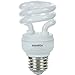 Sunlite 00639 Mini Spiral CFL Light Bulb, 9 Watts (40W Equivalent), Medium Base (E26), 500 Lumens, 10,000 Hour Life Span, 4100K Cool White 1 Count