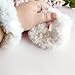 2 pcs Hair Scrunchies, Furry Elastic Band, handmade, pom pom hair tie, faux rabbit fur ponytail - Cream