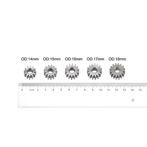 Image of HARFINGTON 2pcs Straight Spur Gear 6mm Bore 14T Mod-1 Hardened 45# Steel Spur Diff Differential Motor Gear RC Car Replacement Parts