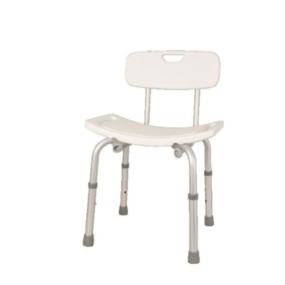Homecraft Aluminum Medical Shower Stool, Adjustable Shower Chair, Non-Slip Shower Stool, Durable, Plastic Shower Chair, Shower Aid With A Backrest