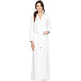 Be Relax Long Women's Terry Cotton Bath Robe - Toweling With Belt - Berry (XXL, WHITE)