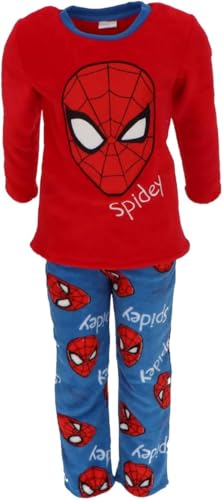 Marvel Spiderman Pyjama Set Fleece Schlafanzug Jungen pjs Winter Warm 104-134cm Kinder nachtwäsche Freizeitanzug Kinder Weihnachten Geschenk...