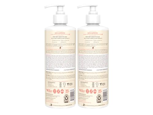 Image of Babo Botanicals Moisturizing Oat & Calendula 2-in-1 Shampoo & Wash - Gentle Cleansing for Dry or Sensitive Skin - Safe for Baby, Toddler, Kids & Family - Lightly Scented - Vegan