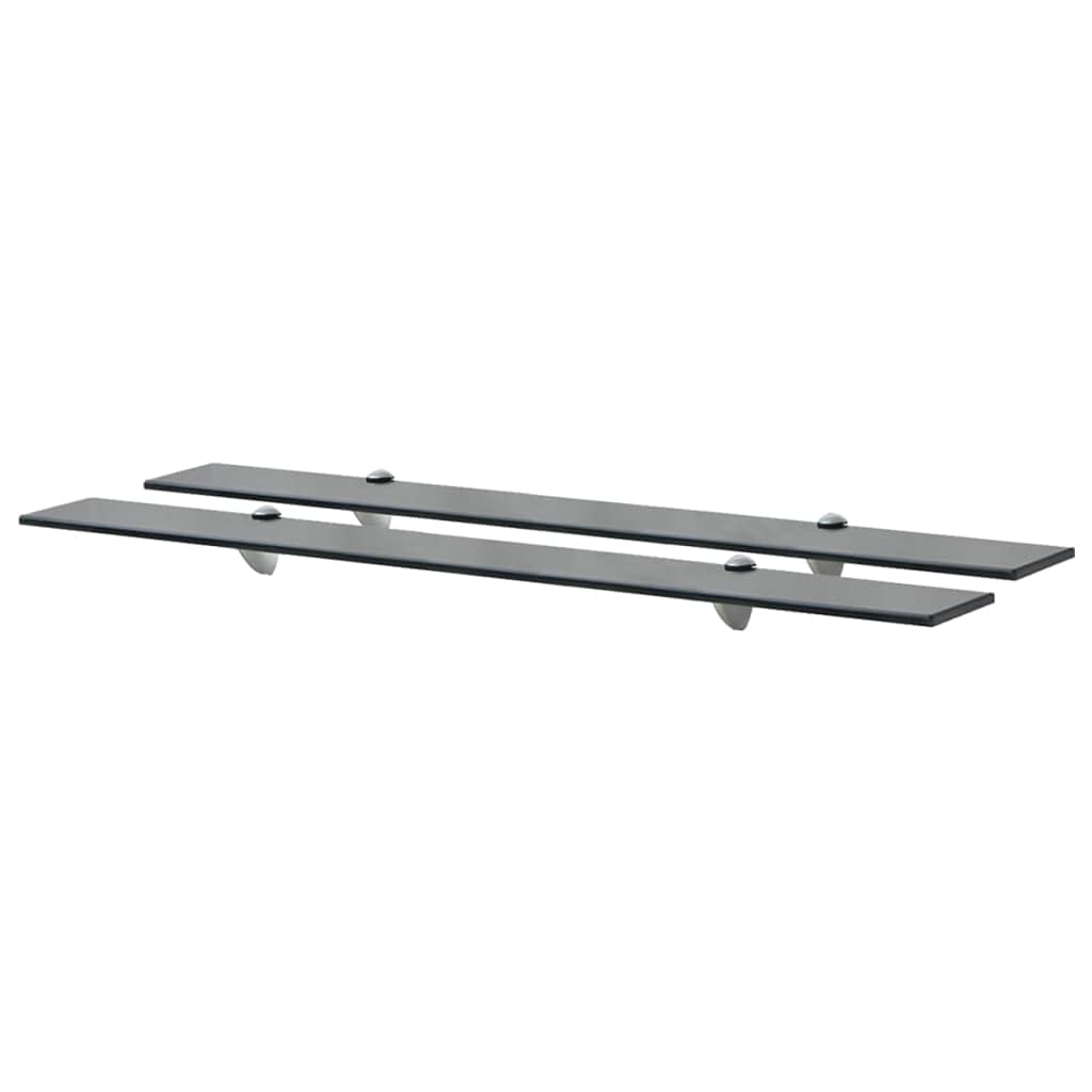 Estantería flotante de cristal (2 unidades, 90 x 20 cm, cristal de seguridad de 8 mm, con sujeción de aleación de zinc, soporta 15 kg, estantería moderna para salón, baño y cocina)