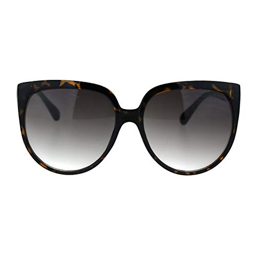 Womens Oversized Boyfriend Style Plastic Retro Horn Sunglasses