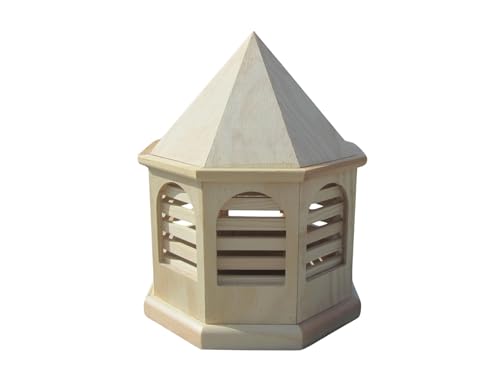 SamsGazebos English Cottage Garden Octagon Cupola, 15" x 15" x 18" Tall, Unfinished