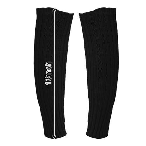 Womens Ribbed Leg Warmers Knitted Long Boot Ankle Heap Sock for Party Sports3