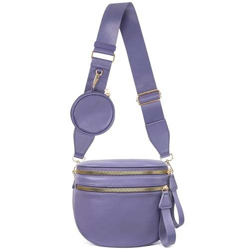 Valentoria Vegan Leather Crossbody Bags for Women Travel Bum Bag Mom Bag